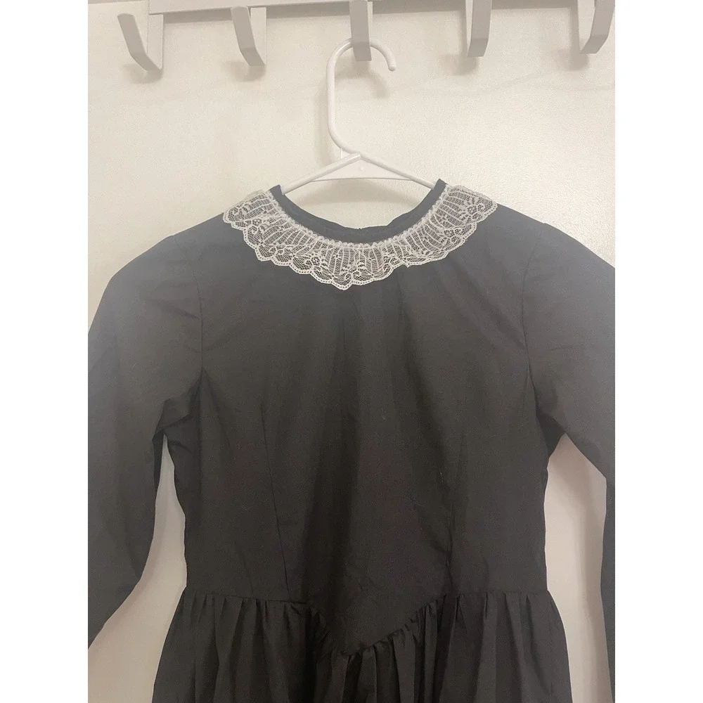 Vintage Handmade Black Dress Costume Goth Punk Whimsey Goth Girls‎